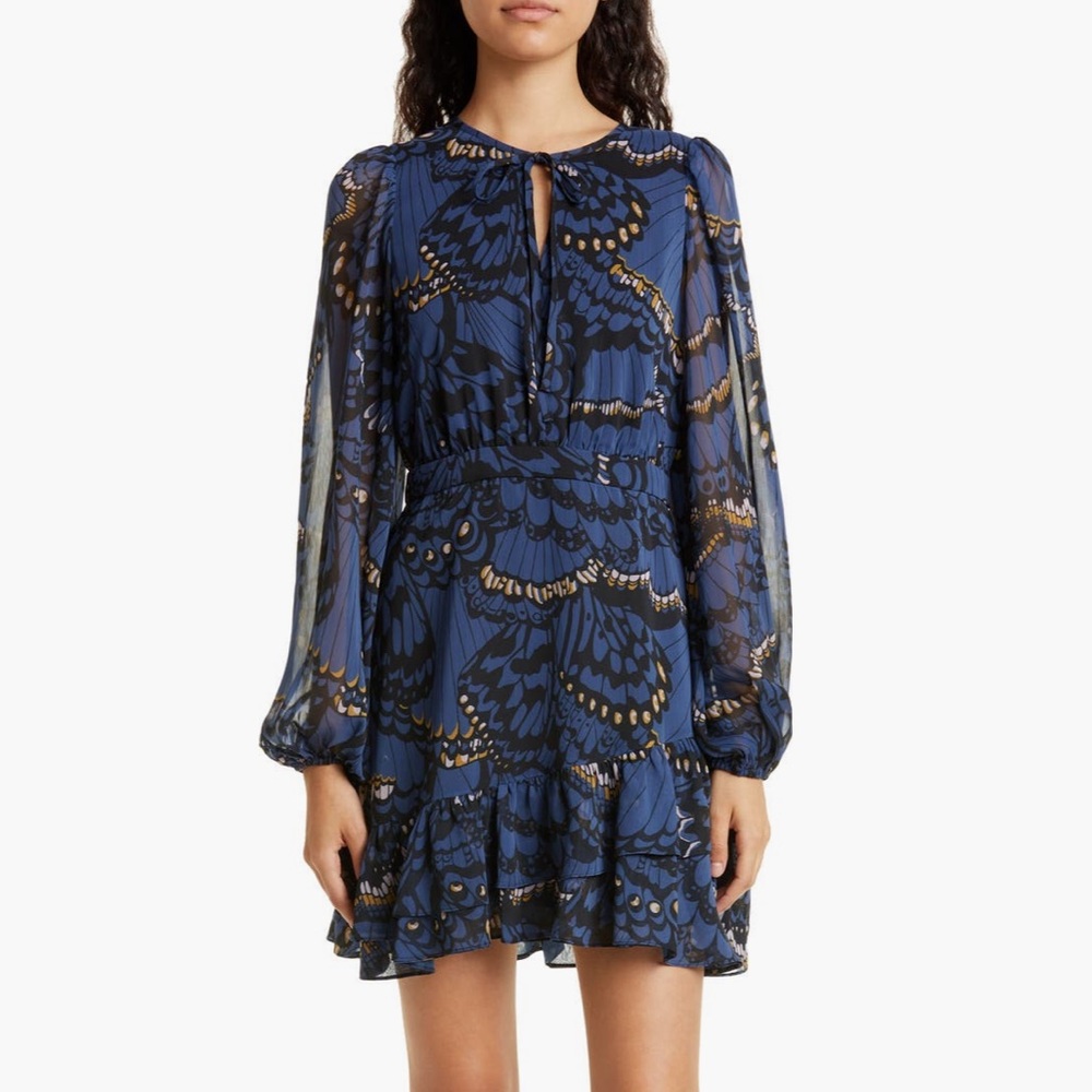 Ted Baker London ruffle asymmetric dress